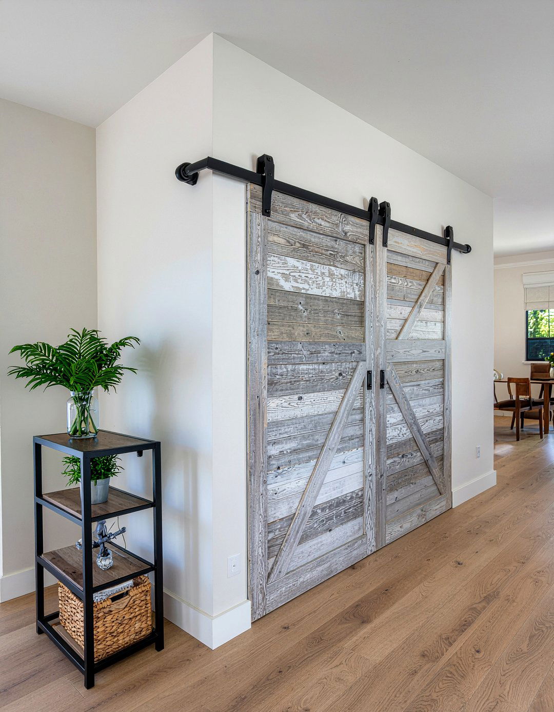 Sliding Barn Doors - 30 living room focal point ideas