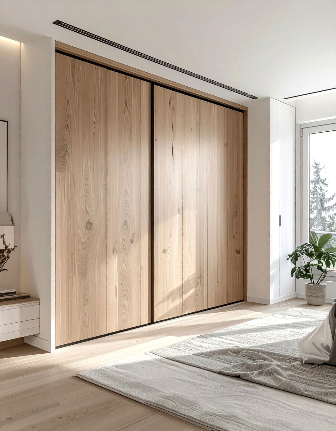 Sliding Closet Door - 30 Japanese minimalist decor ideas