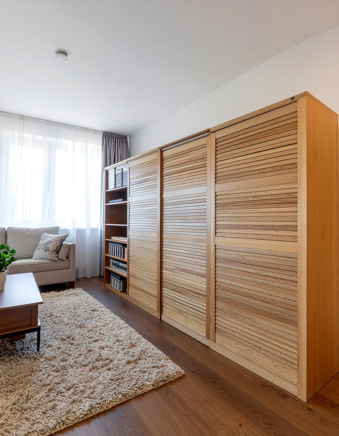 Sliding Door Media Cabinet - 30 living room entertainment center ideas