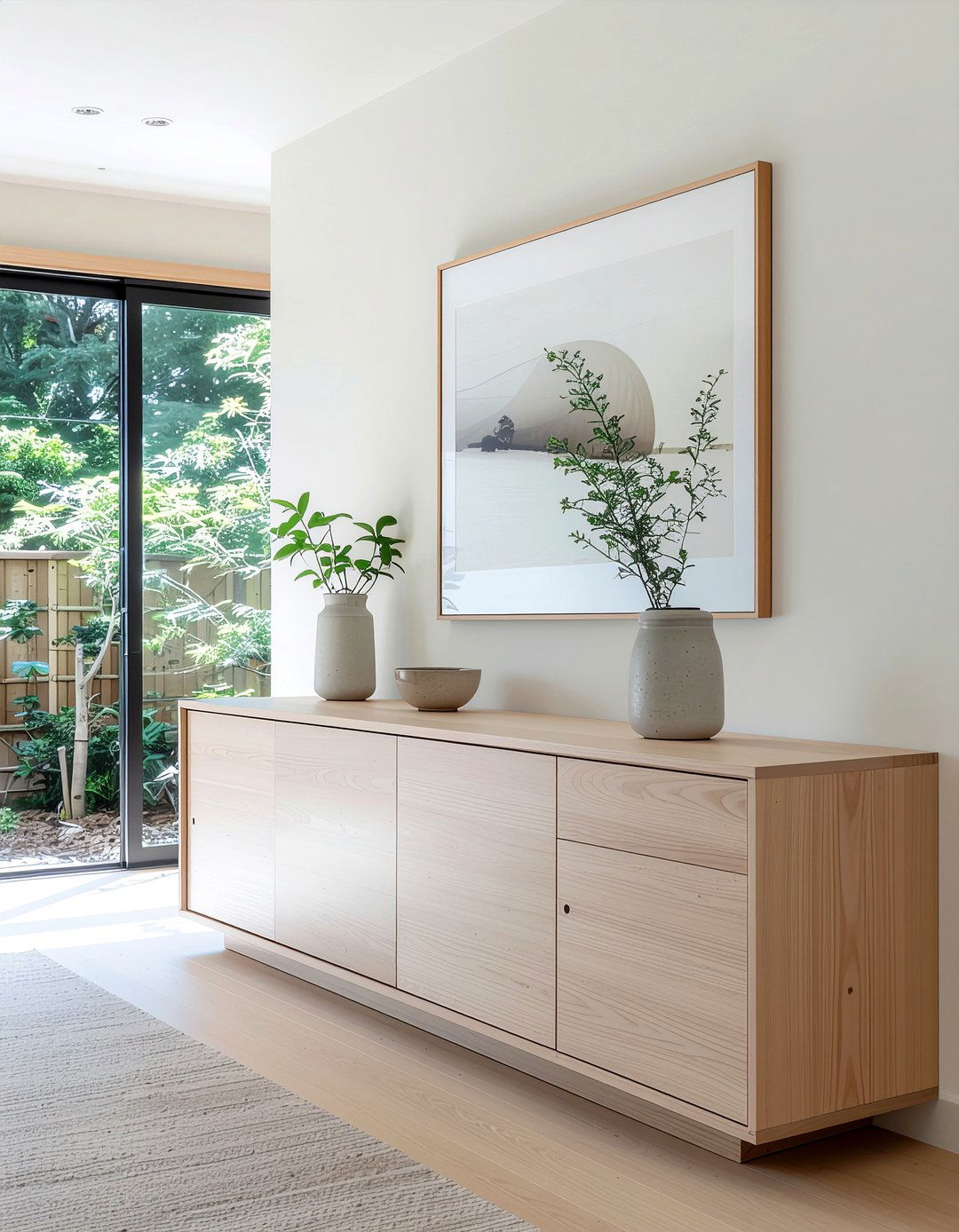 Sliding Door Sideboard - 30 dining room organization ideas