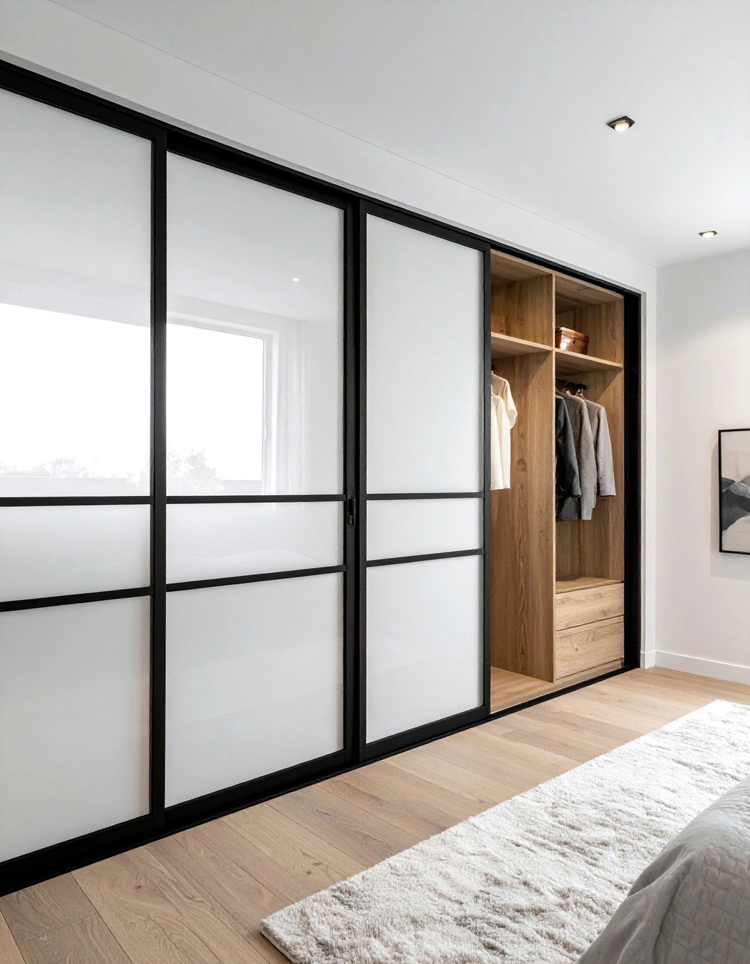 Sliding Door Wardrobe - 30 bedroom built-in storage ideas