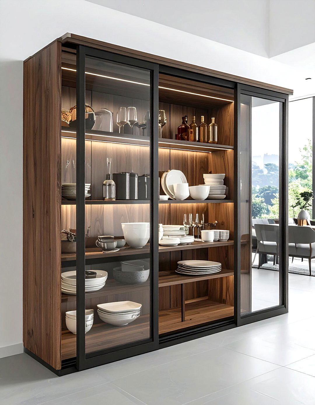 Sliding Glass Door Cabinet - 30 dining room display cabinet ideas