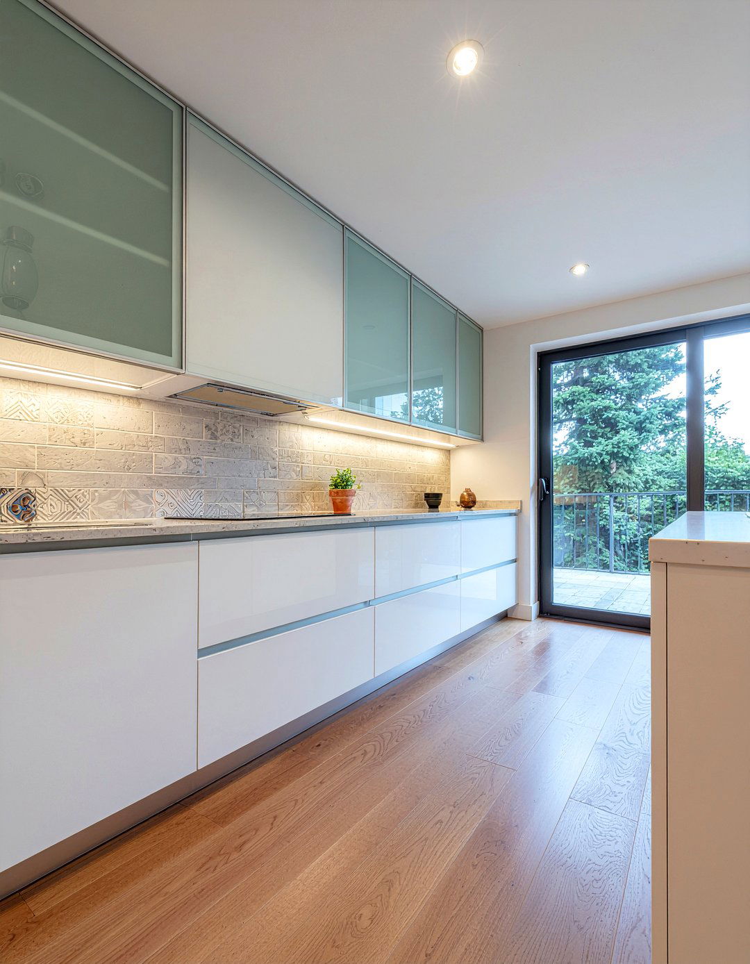 Sliding Glass Kitchen Cabinets - 30 glass front kitchen cabinet ideas