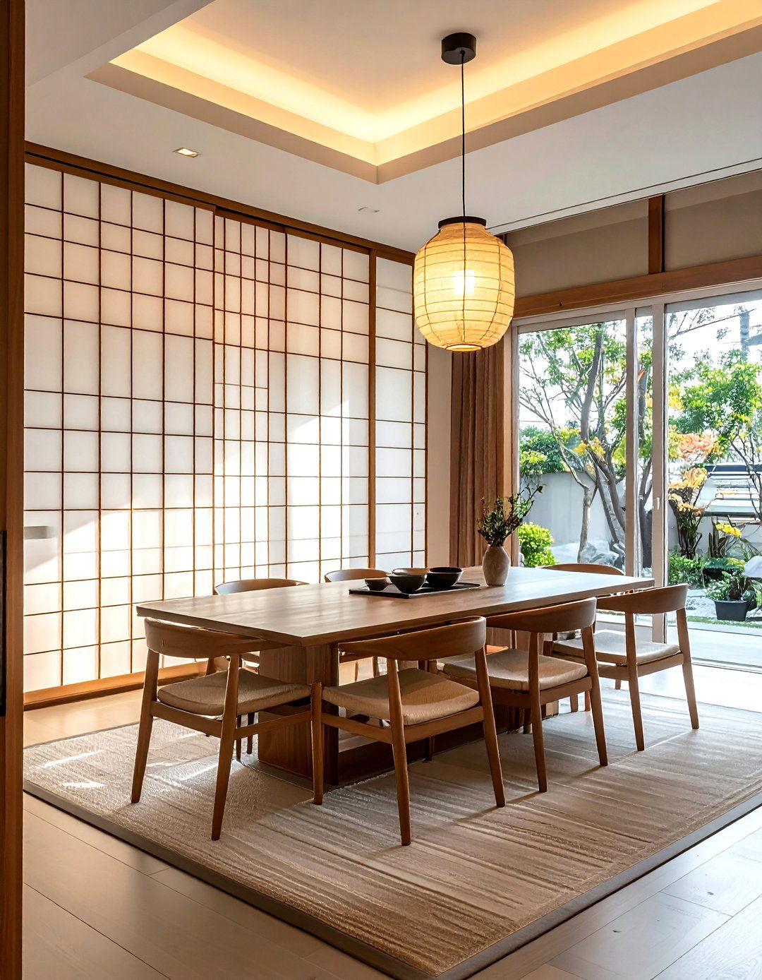 Sliding Shoji Screen - 30 zen dining room ideas