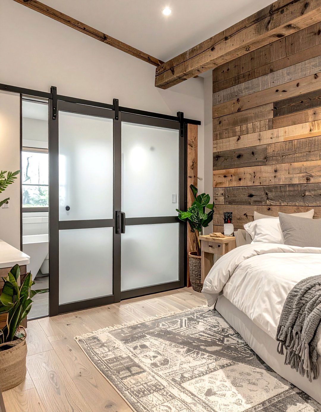 Sliding barn door bathroom - 30 spa-like master bathroom ideas