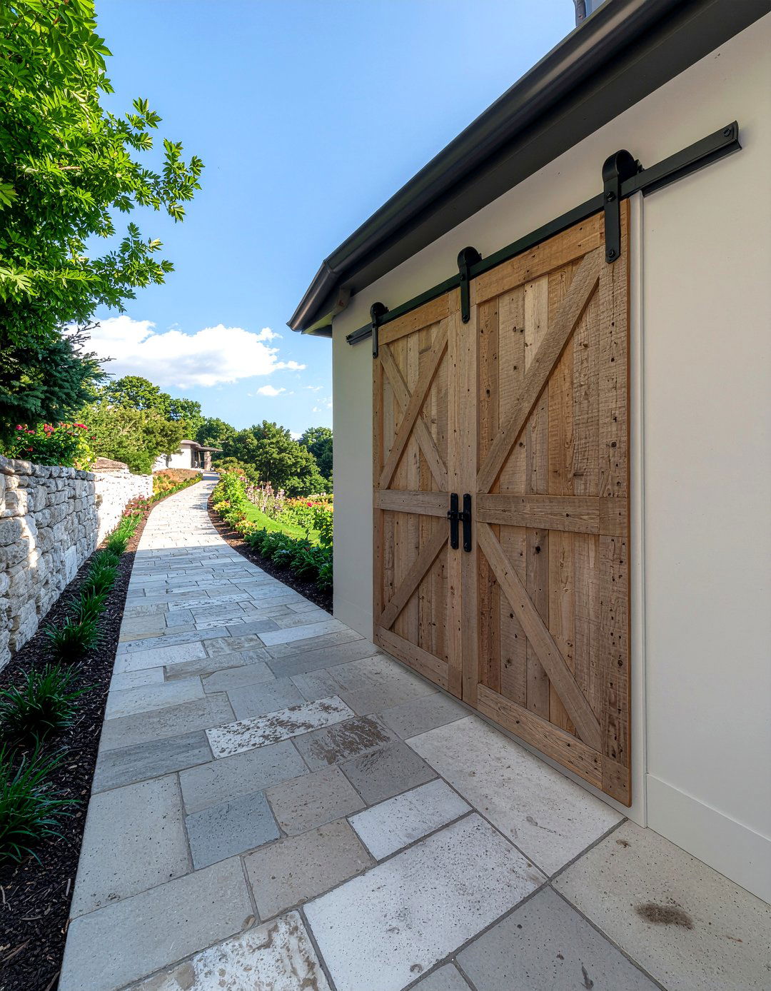 Sliding barn door exterior - 30 kitchen exterior door ideas