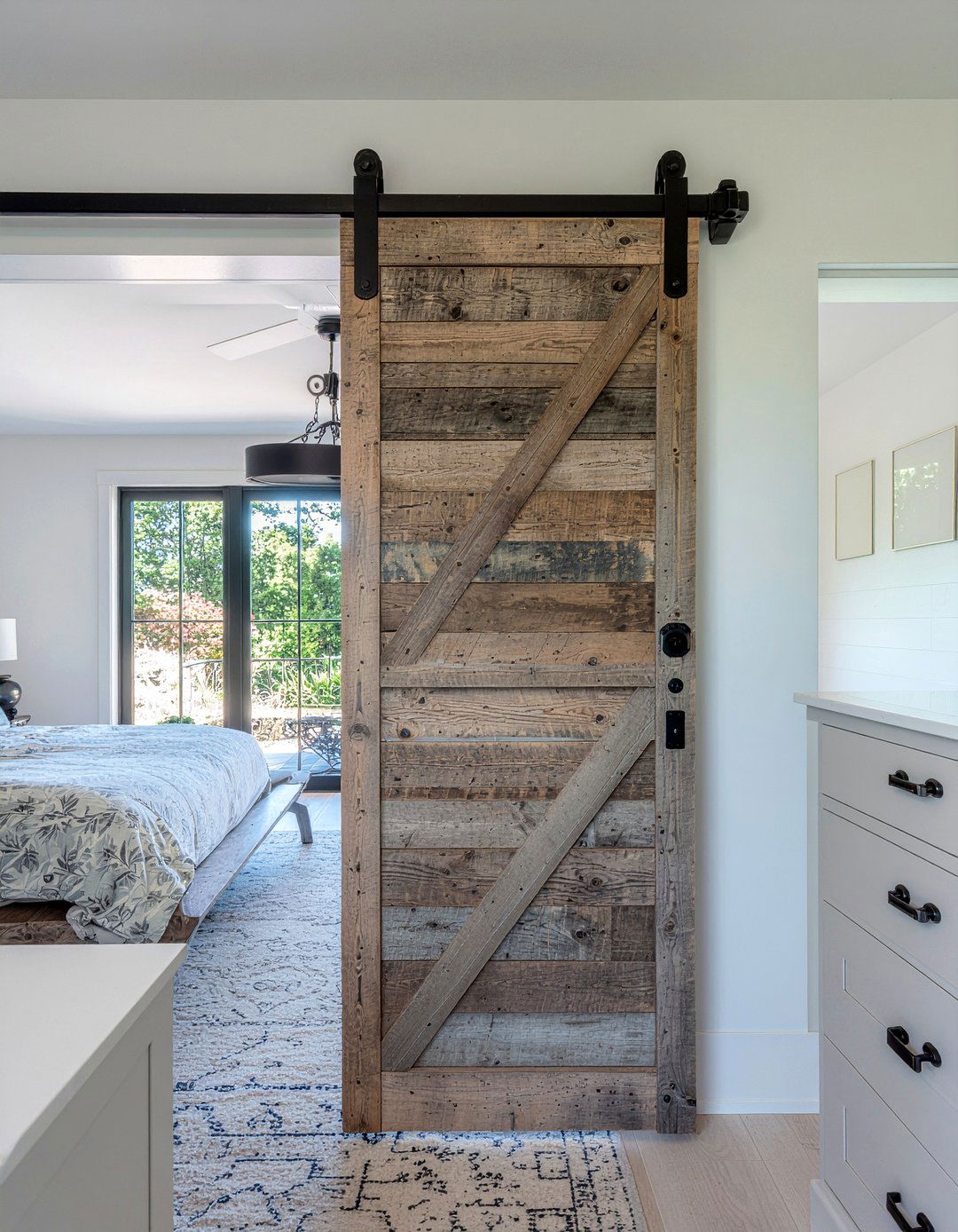 Sliding barn doors - 30 bedroom reach-in closet ideas