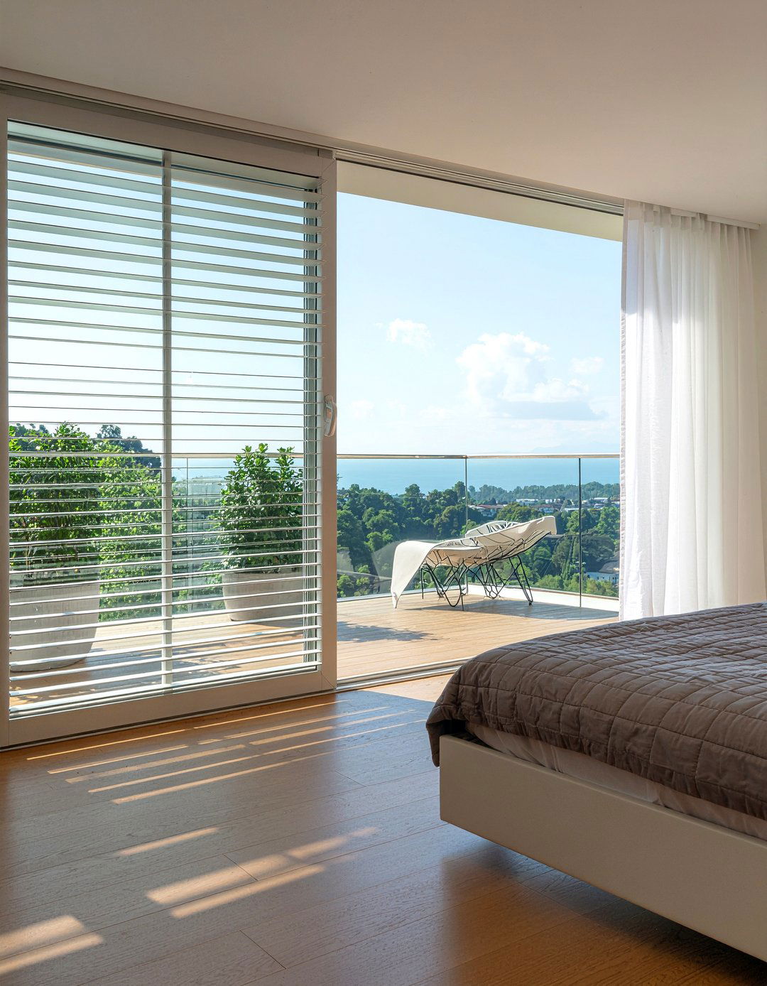 Sliding door shutters - 30 bedroom plantation shutters