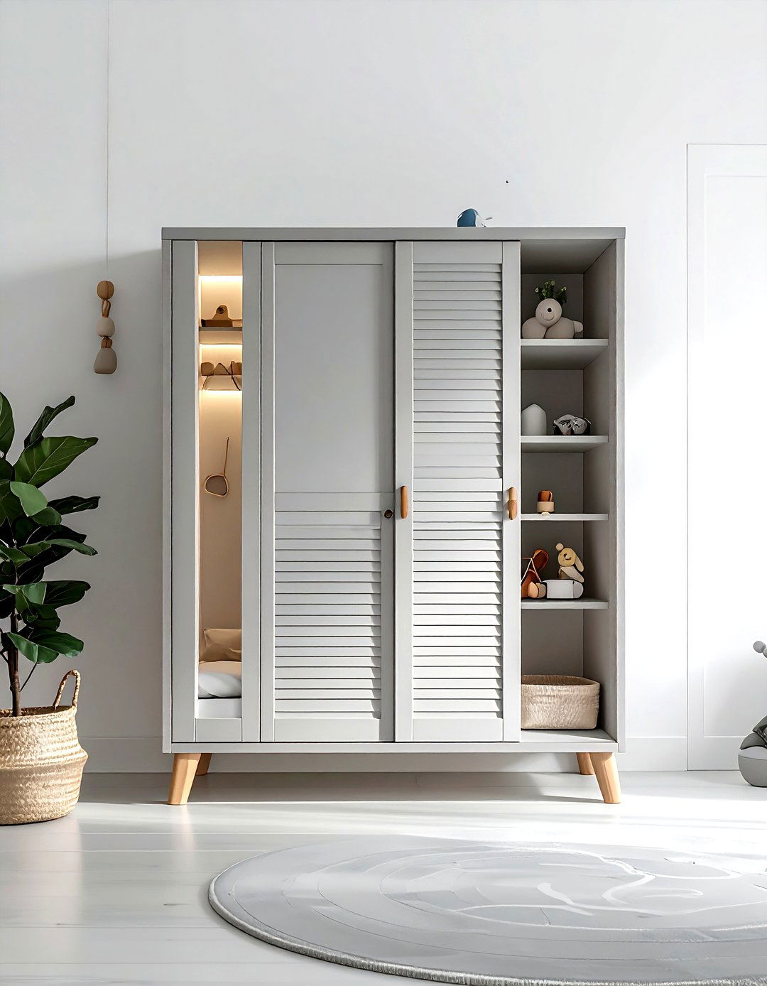 Sliding door toy cabinet - 30 living room toy storage ideas