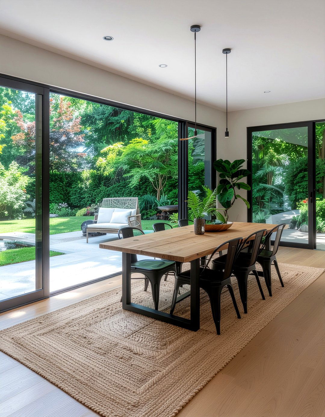 Sliding glass doors - 30 dining room natural light ideas