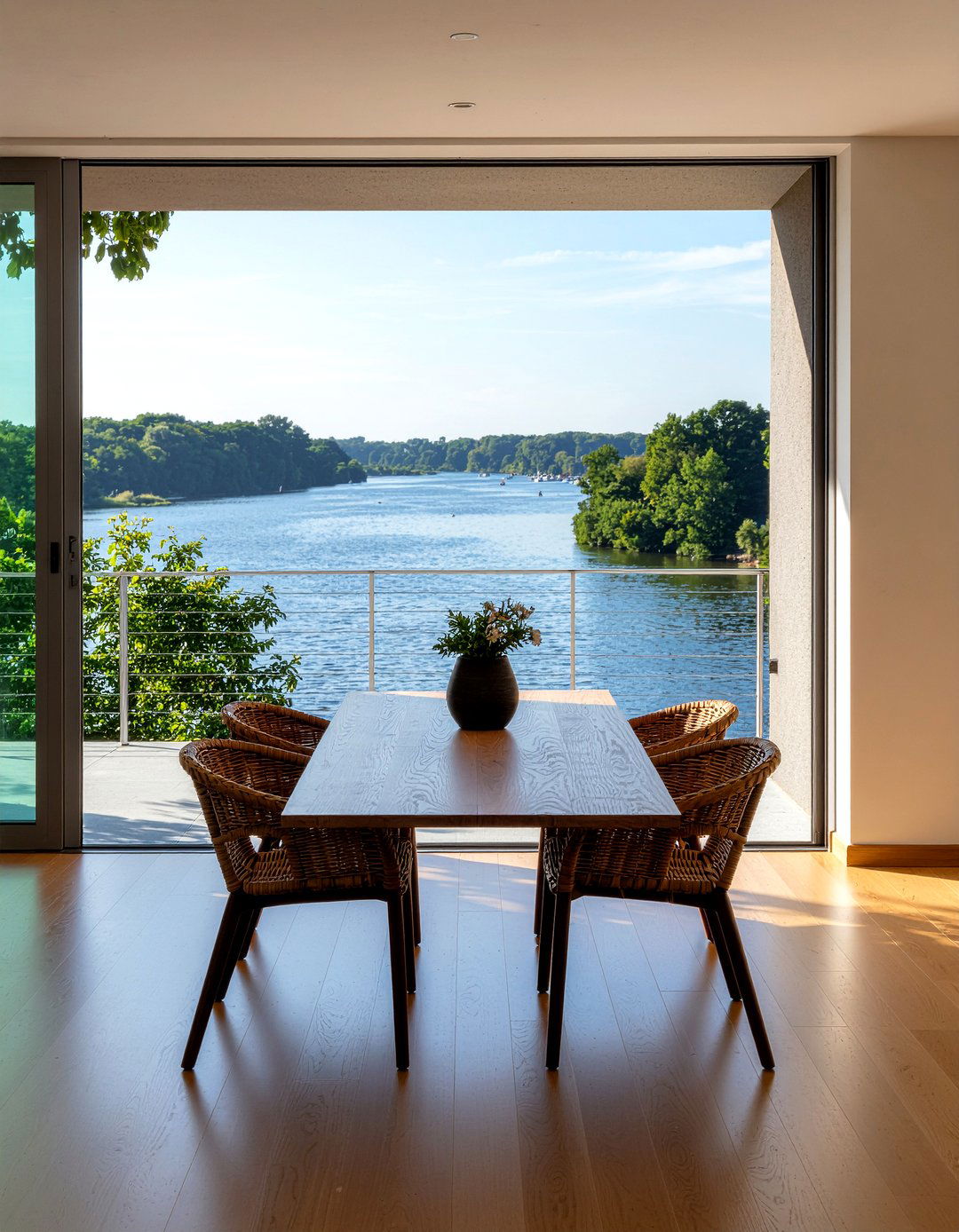 Sliding glass patio doors - 30 riverside dining room ideas