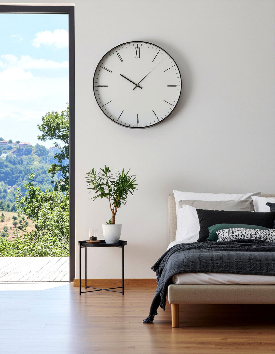Slim Border Wall Clock - 30 bedroom wall clocks