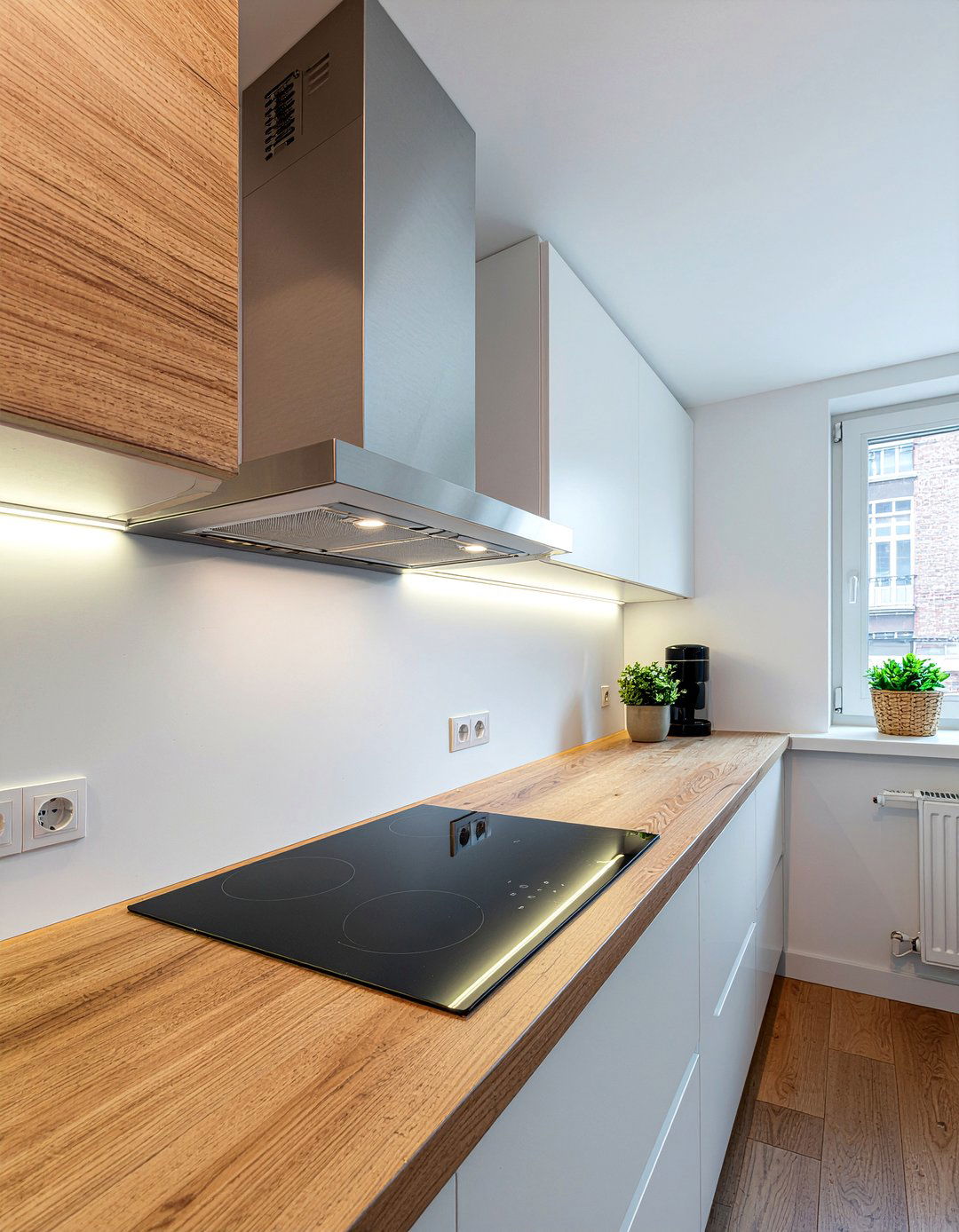 Slim Chimney Hood - 30 chimney hood kitchen ideas