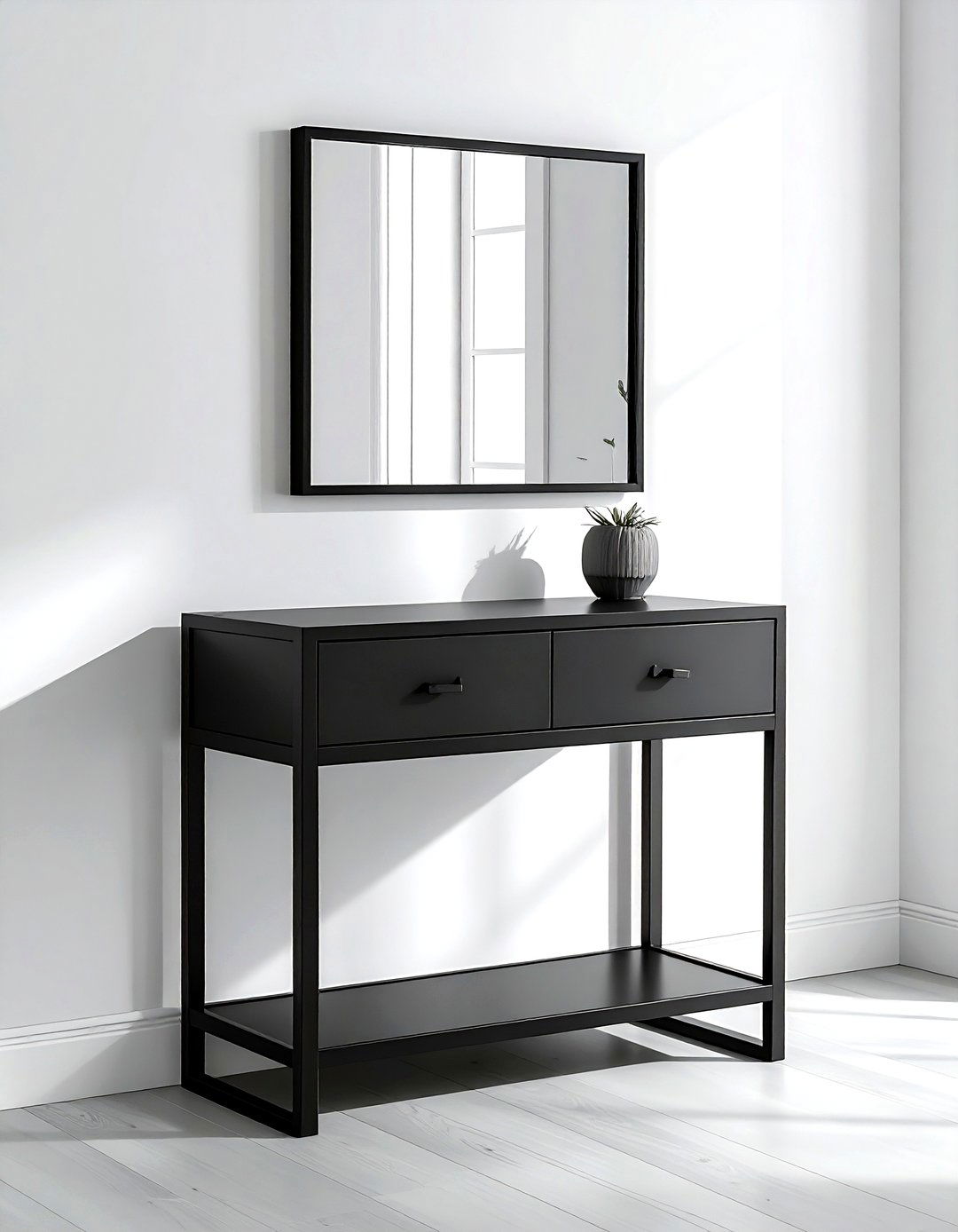 Slim Console Table Storage - 30 dining room under bed storage ideas