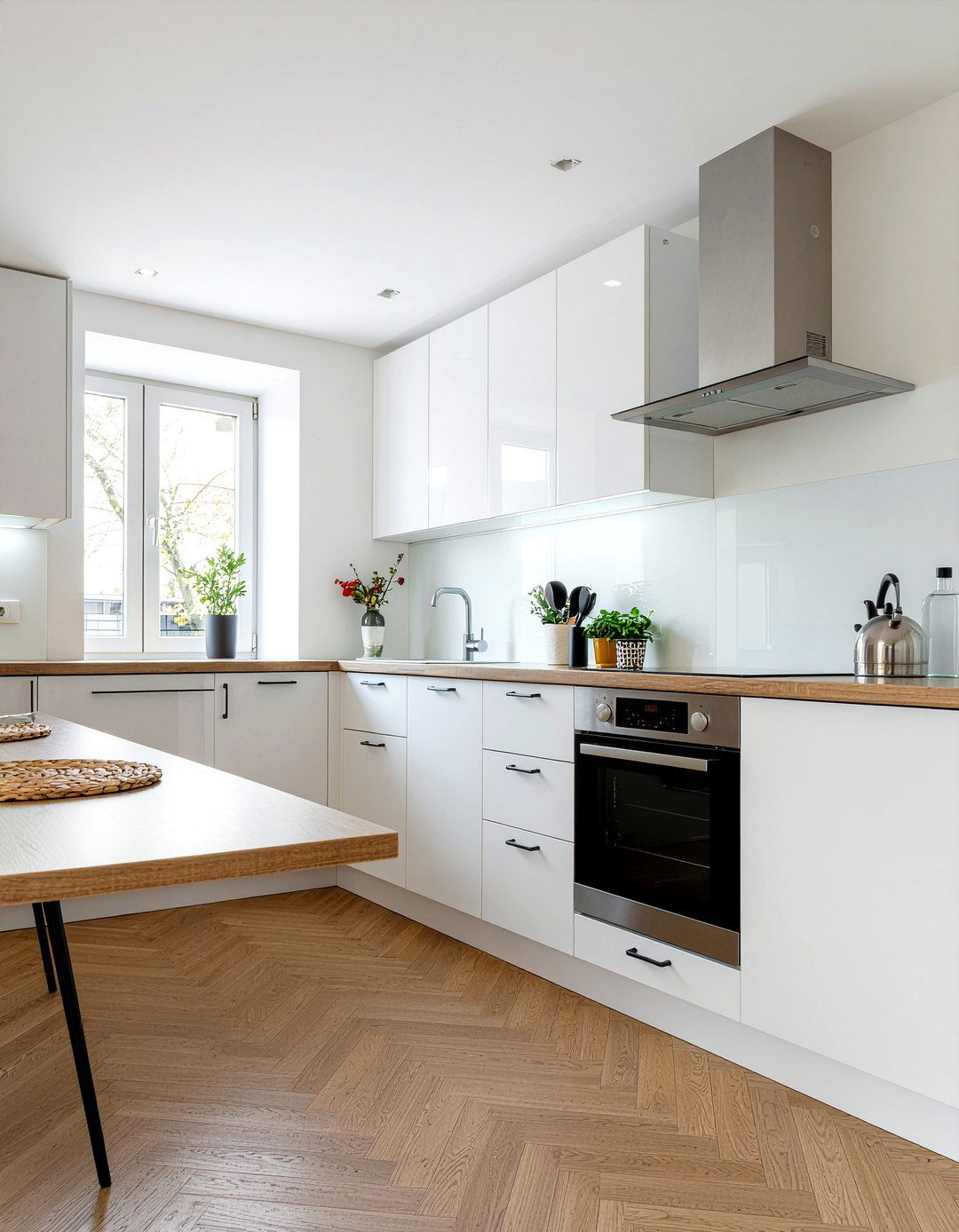 Slim black finger pulls - 30 black kitchen hardware ideas