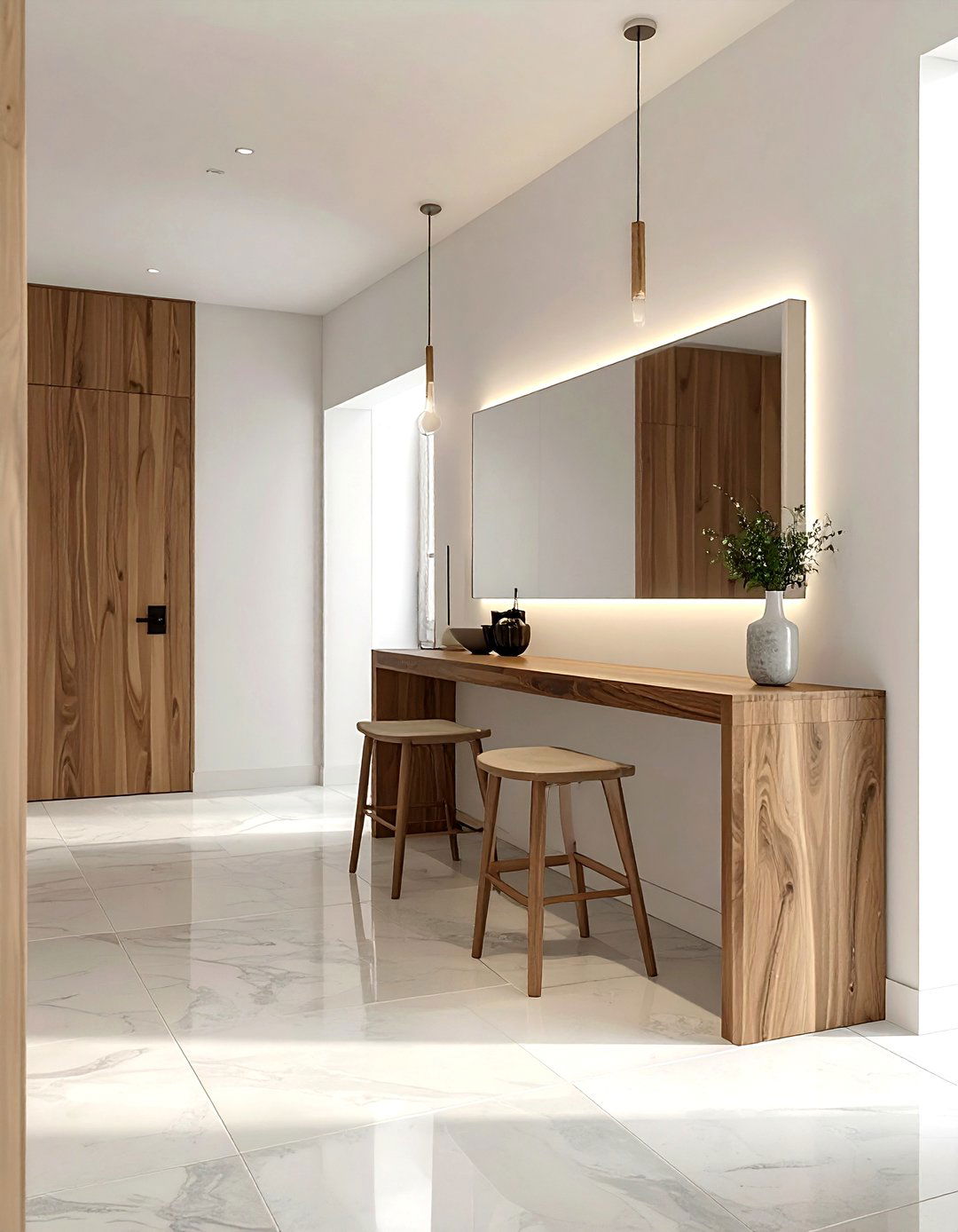 Slim console table dining - 30 narrow dining room ideas