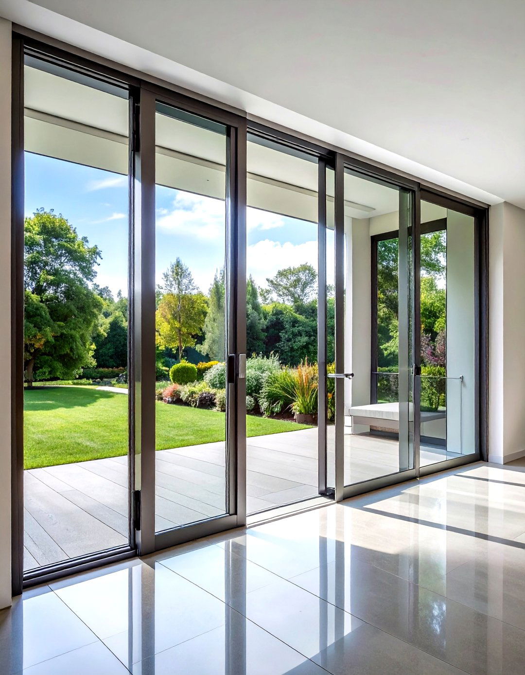 Slim frame bifold doors - 30 living room bifold doors