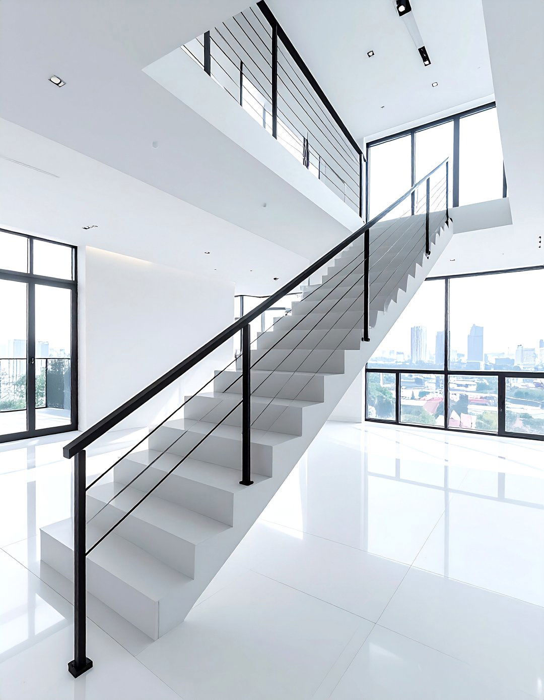 Slim profile railing - 30 stair railing ideas