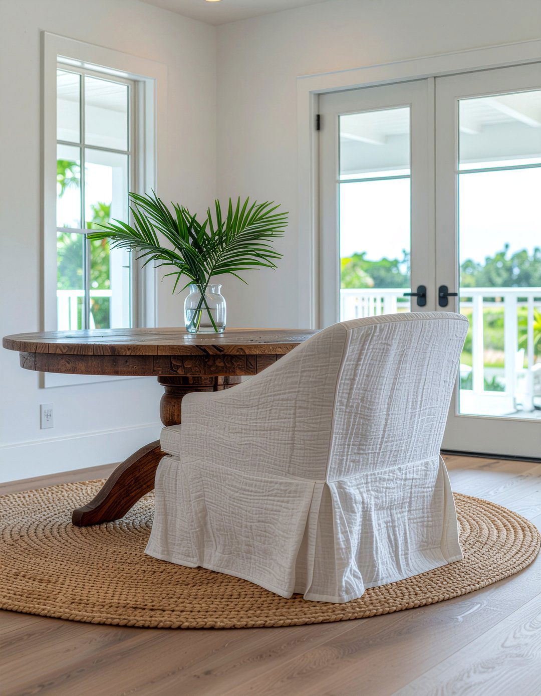 Slipcovered Chair - 30 dining room timeless element ideas