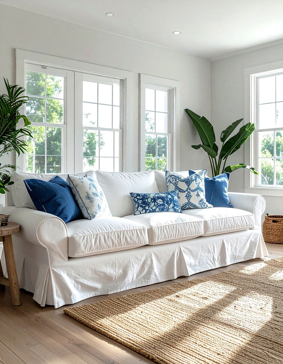 Slipcovered sofa - 30 McGee and Co decor ideas