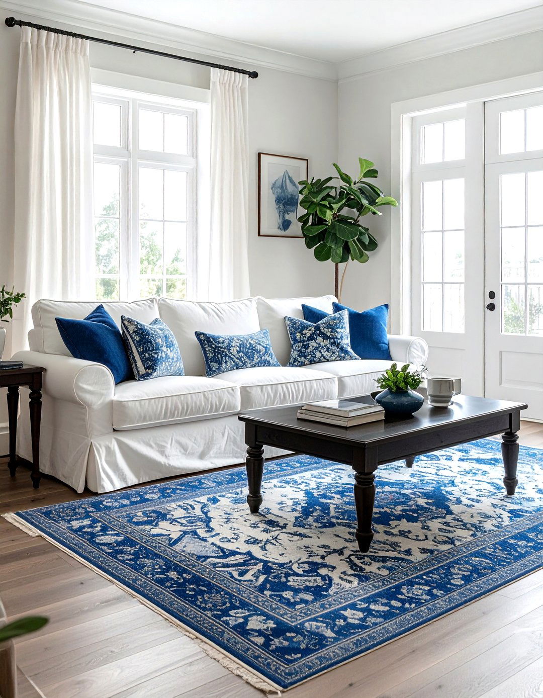 Slipcovered sofa in living room - 30 updated traditional decor ideas