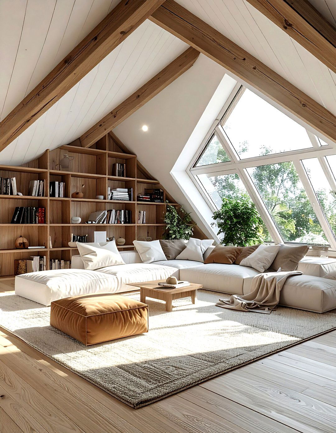 Sloped Ceiling - 30 living room ceiling ideas