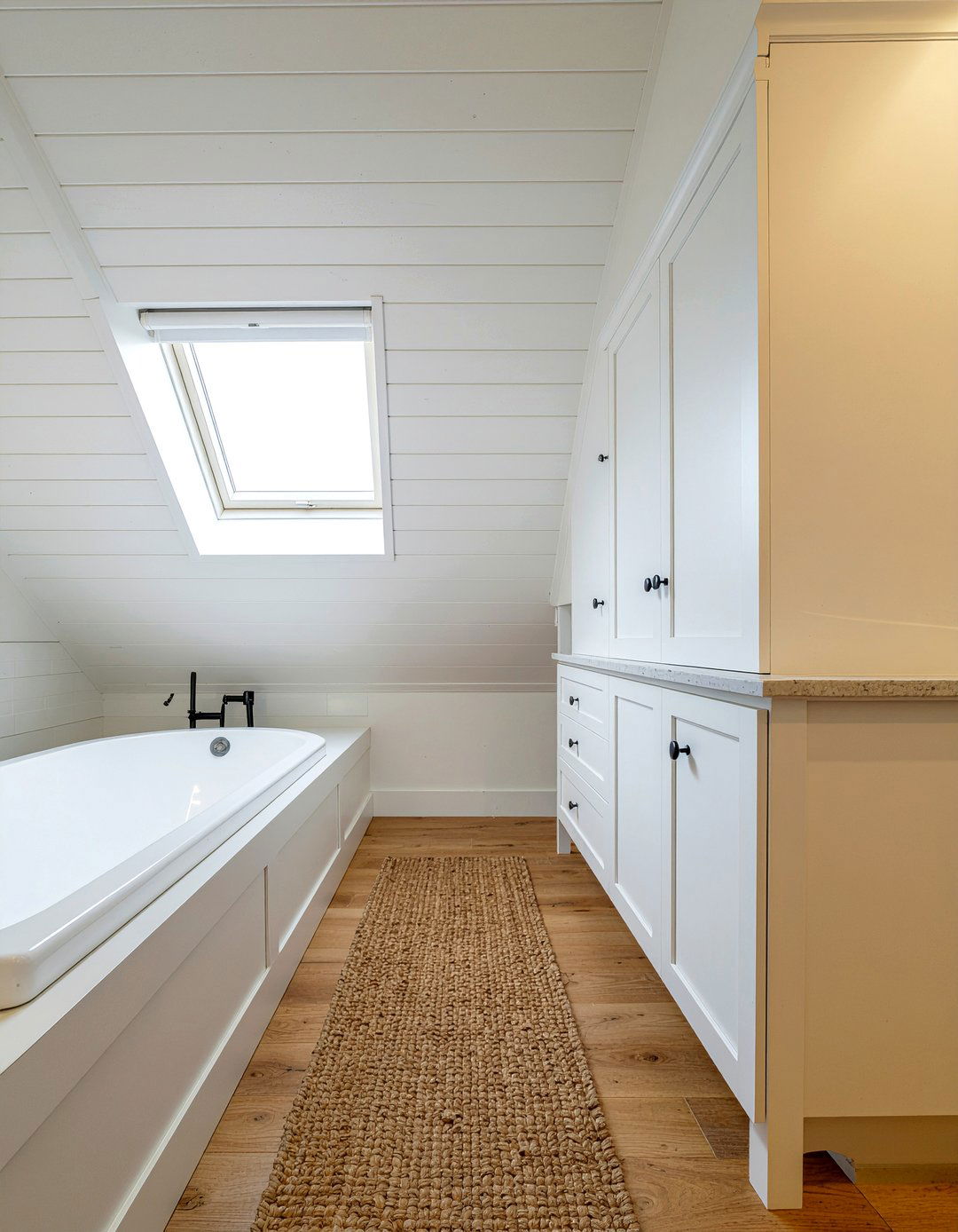 Sloped Ceiling Storage - 30 bathroom custom built ideas