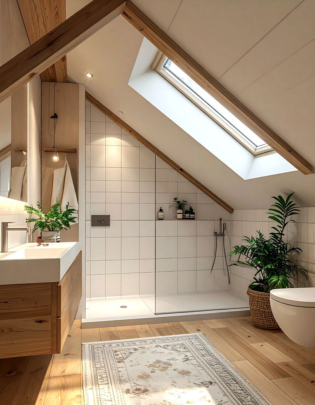 Sloped bathroom ceiling - 30 bathroom ceiling design ideas