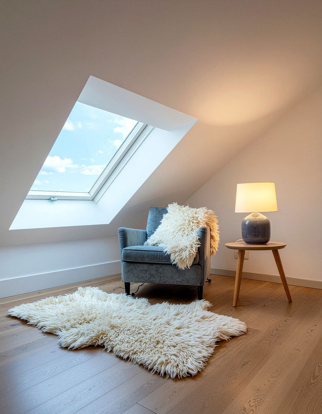 Sloped ceiling reading nook - 30 sloped ceiling bedroom ideas