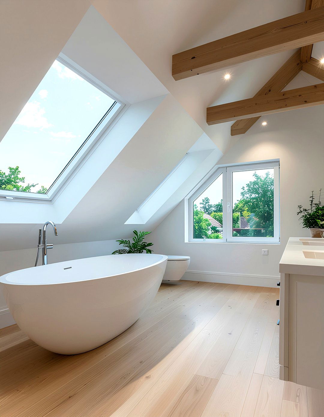 Sloped ceiling recessed lighting - 30 bathroom recessed lighting ideas