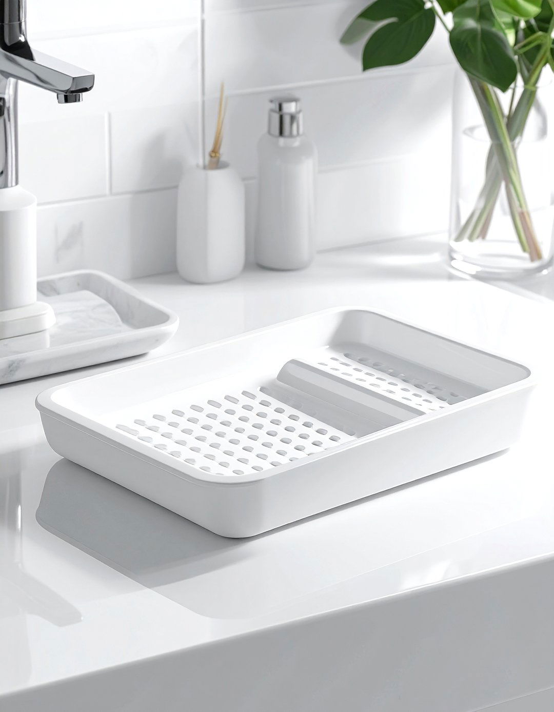 Slotted Soap Tray - 30 bathroom soap dish ideas