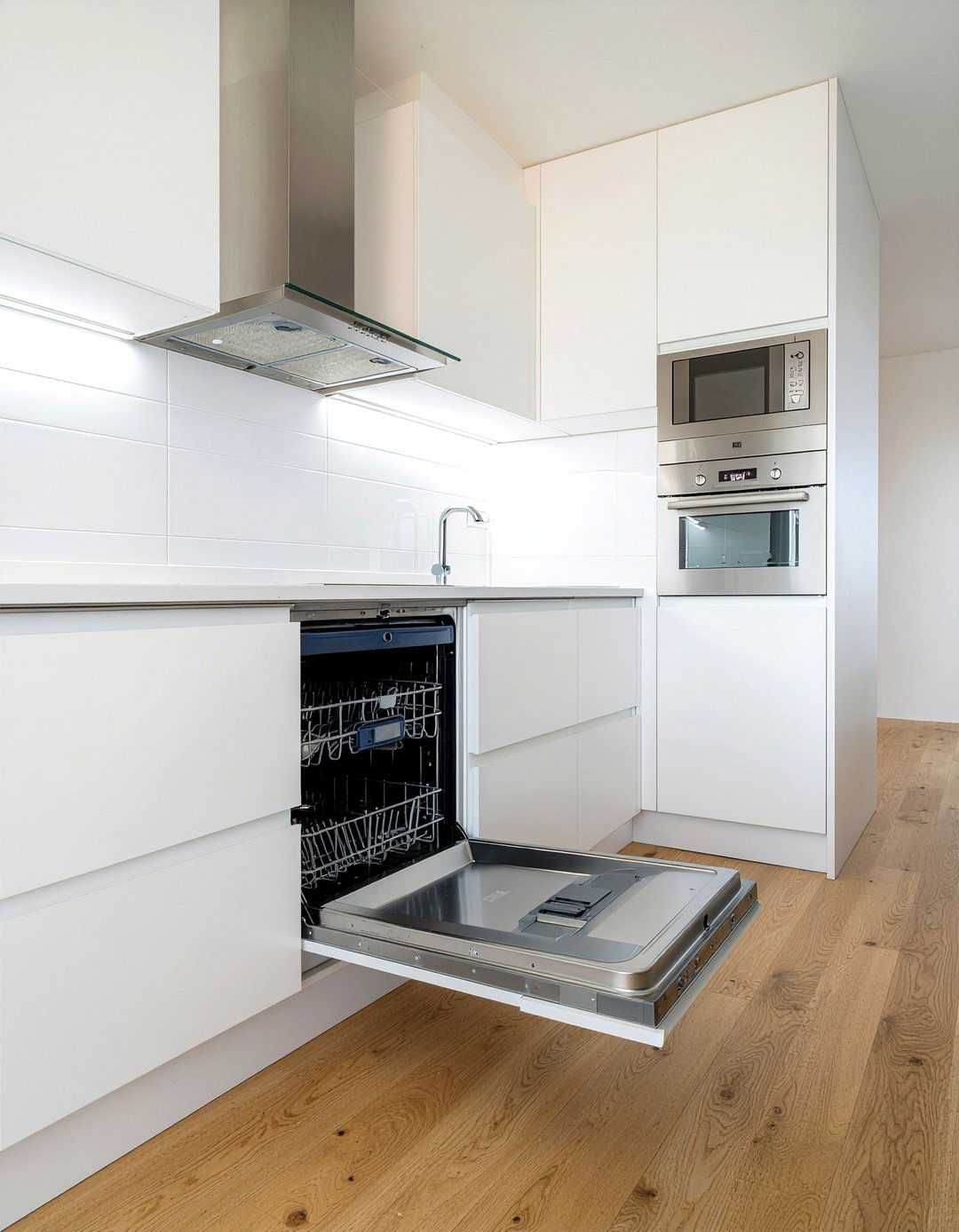 Small Apartment Kitchen - 30 panel-ready dishwasher kitchen ideas