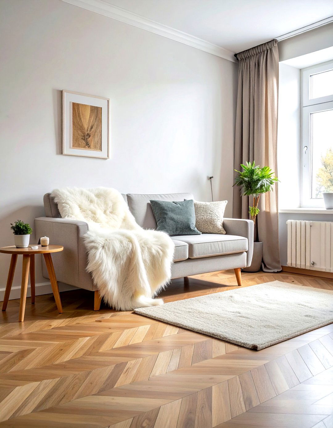 Small Apartment Living Room Sheepskin - 30 sheepskin living room ideas