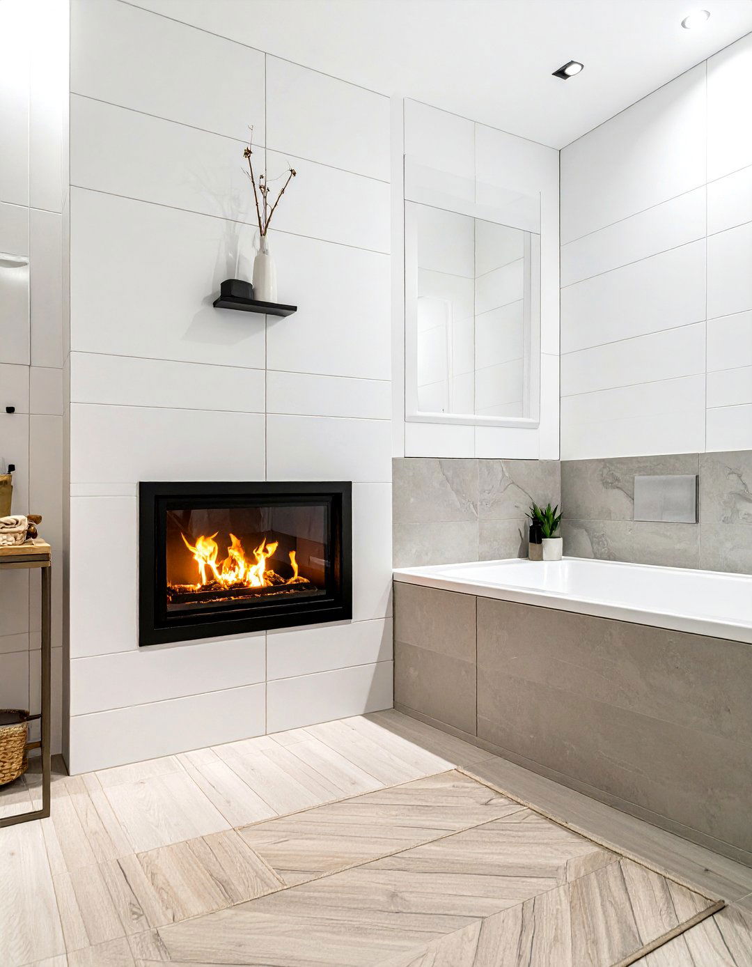 Small Bathroom Fireplace - 30 bathroom with fireplace ideas