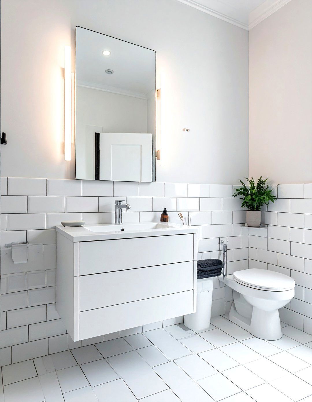 Small Bathroom White Subway Tile - 30 white subway tile bathroom ideas