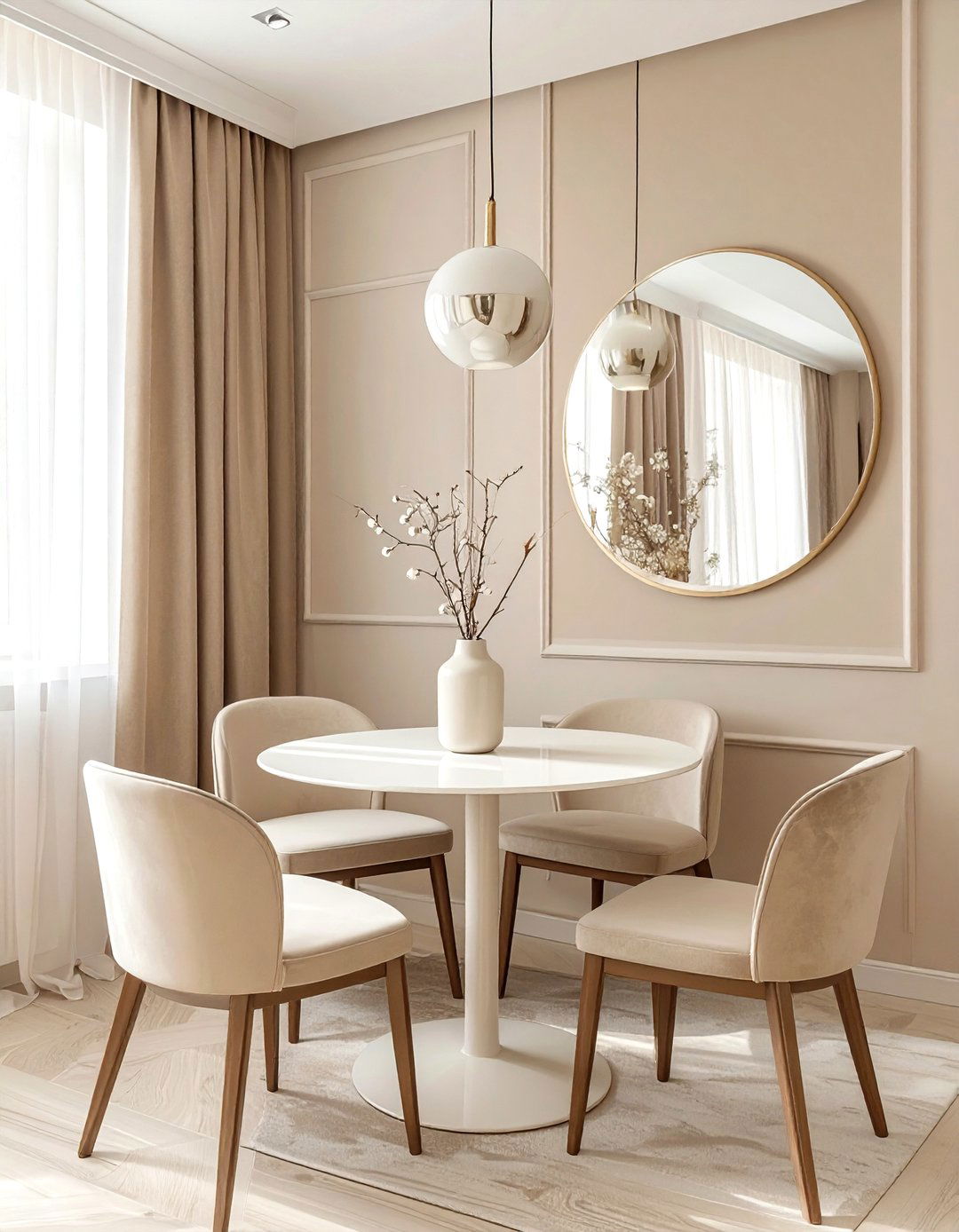 Small Beige Dining Area - 30 beige dining room furniture ideas