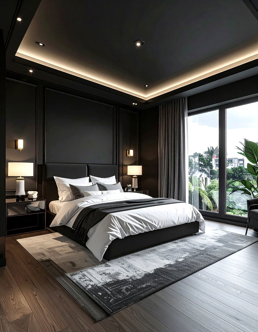 Small Black Bedroom - 30 dark black bedroom ideas