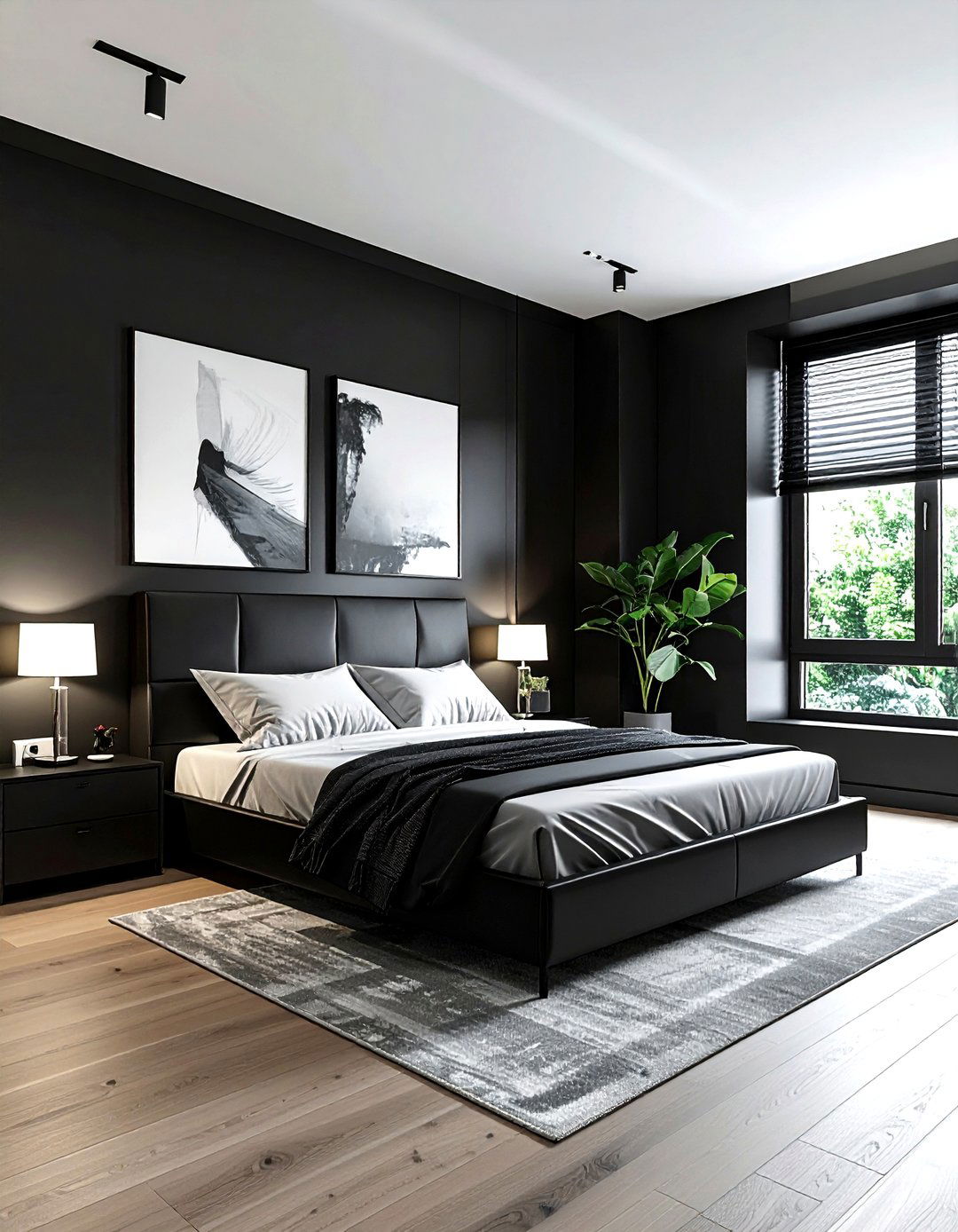 Small Black Bedroom - 30 minimalist black bedroom ideas