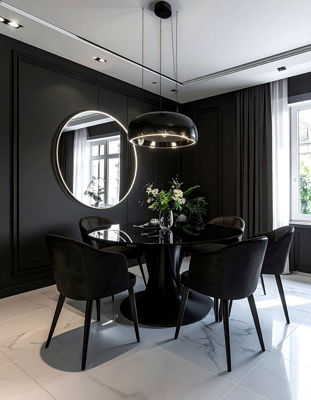 Small Black Dining Room - 30 black dining room design ideas