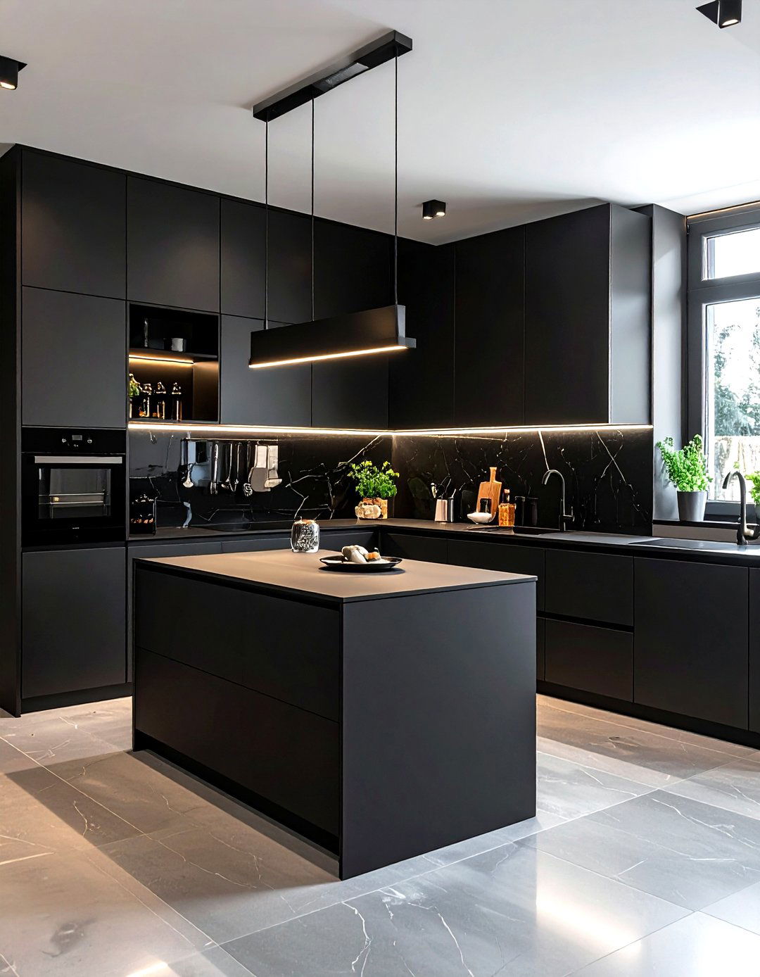 Small Black Kitchen Layout - 30 dark black kitchen ideas