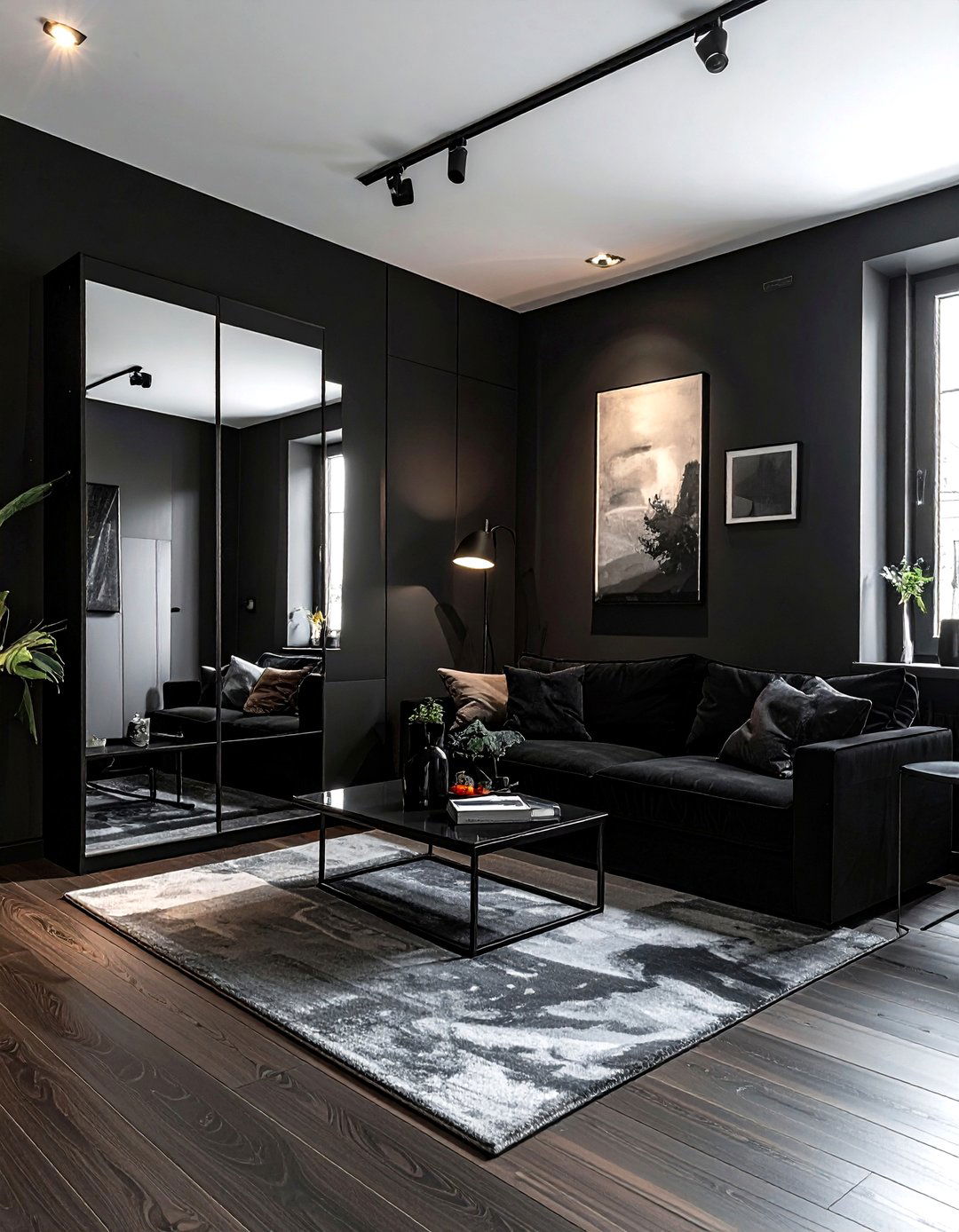 Small Black Living Room - 30 black living room ideas