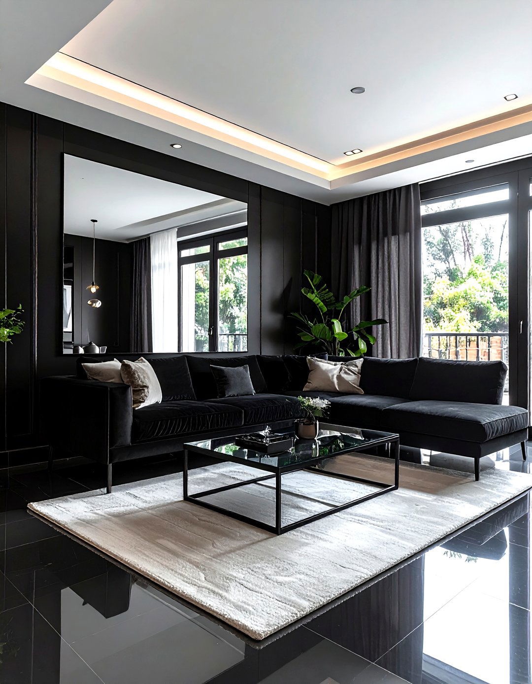 Small Black Living Room - 30 dark black living room ideas