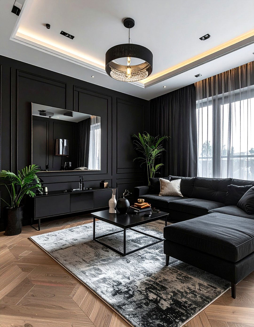 Small Black Living Room - 30 black living room design ideas