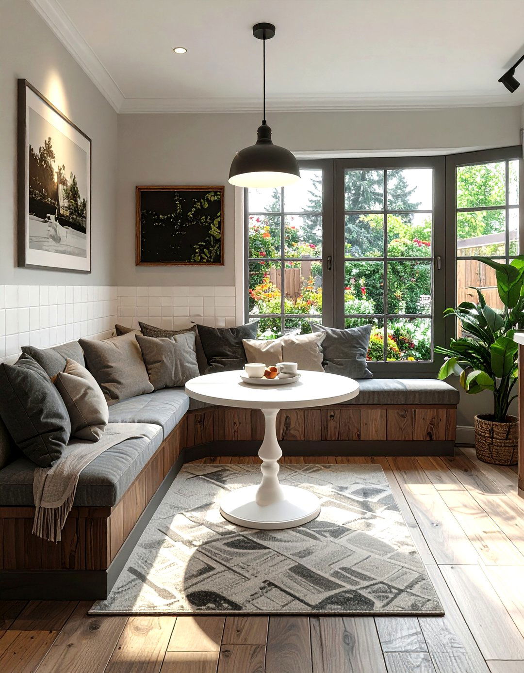 Small Breakfast Nook - 30 brownstone kitchen ideas