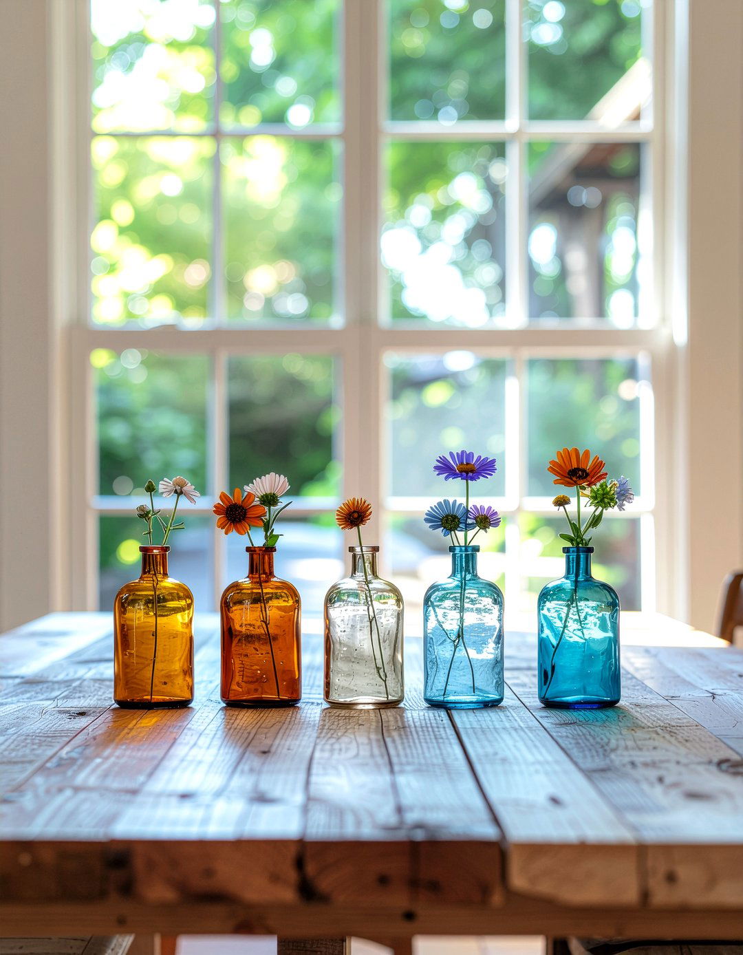 Small Bud Vases - 30 centerpiece dining room ideas