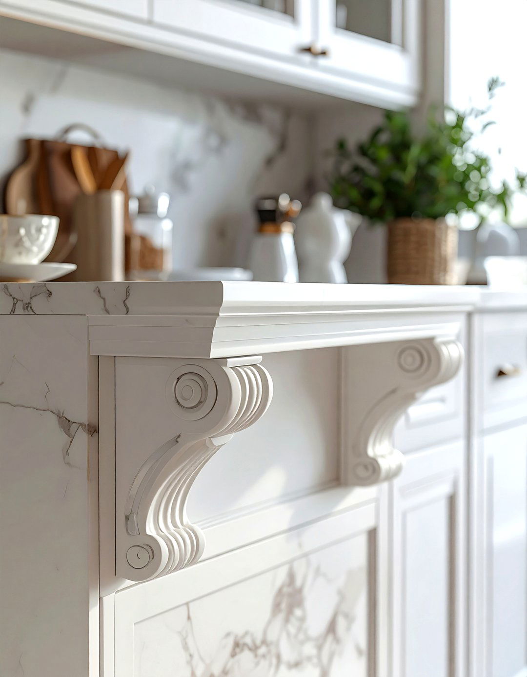 Small Cabinet Support Corbel - 30 kitchen corbel ideas