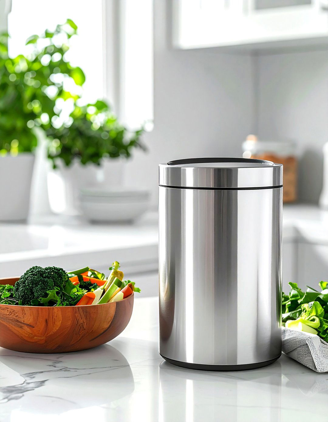 Small Countertop Compost Bin - 30 efficient kitchen ideas