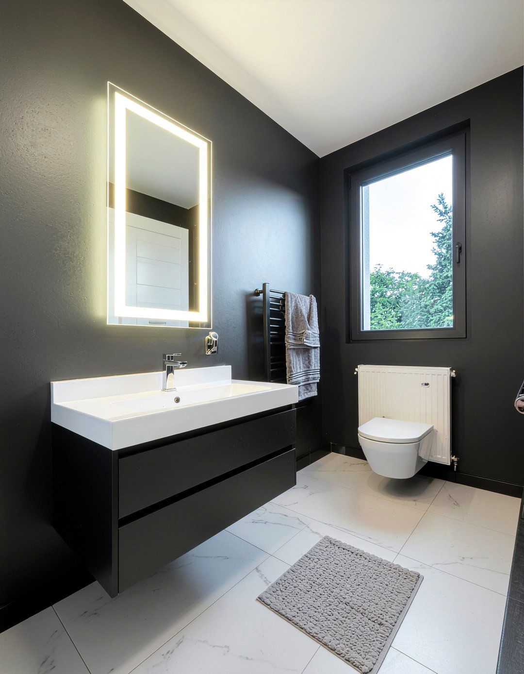 Small Dark Bathroom - 30 moody bathroom ideas
