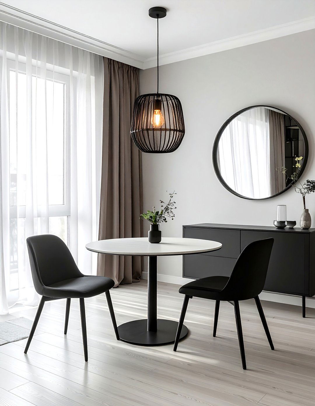 Small Dining Area - 30 black chandelier dining room ideas