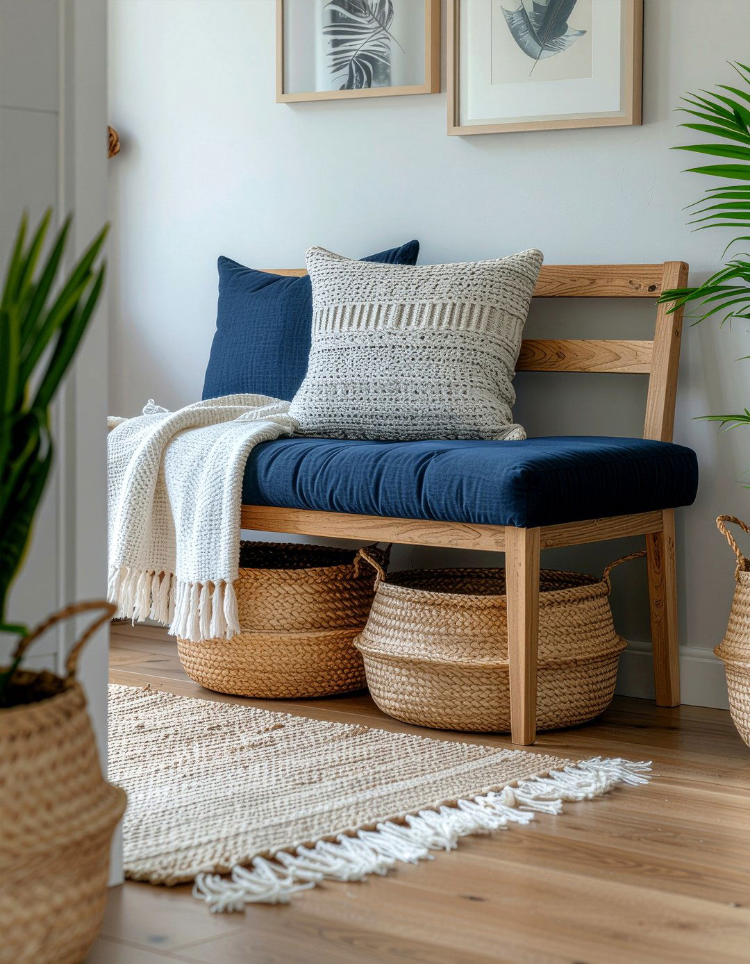Small Entryway Storage Bench - 30 living room entryway ideas